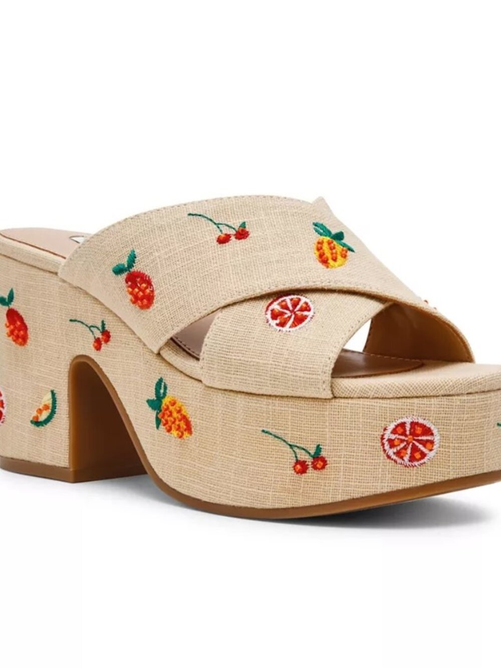 Steve Madden Women's Truthful Crossband Platform Sandals - Fruit Multi - Size 6